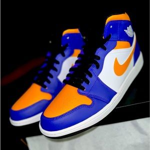 Nike Air Jordan 1 Mid LA Lakers SZ 11.5